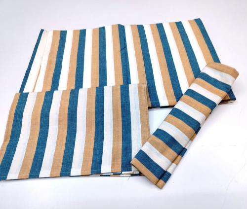 BEDSHEET STRIPE 90X108 2 PILLOW COVER